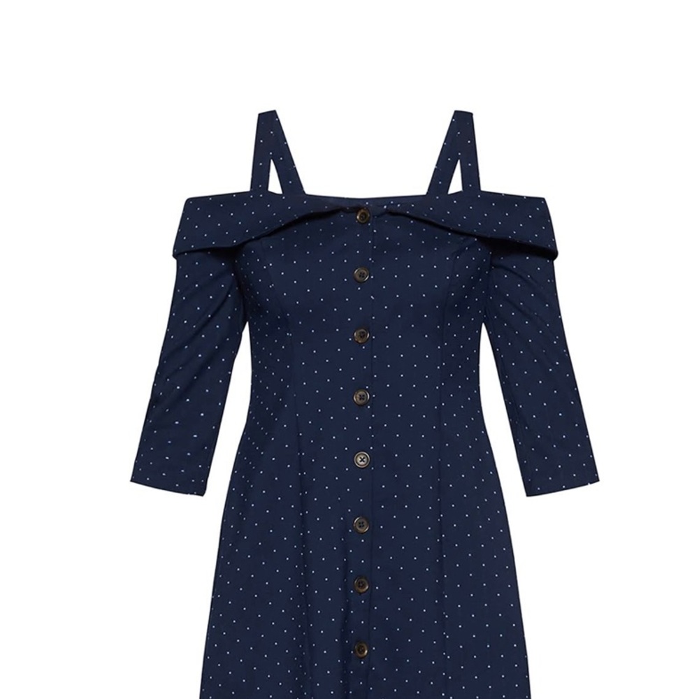 BCBG generation button-trough off shoulder